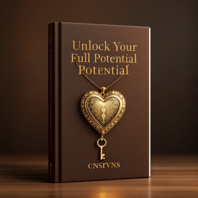 The cover features a golden heart-shaped locket with a key hanging from it. The locket is positioned in the center of the cover, creating a focal point. The background is a rich coffee color, creating a sense of elegance and warmth.
