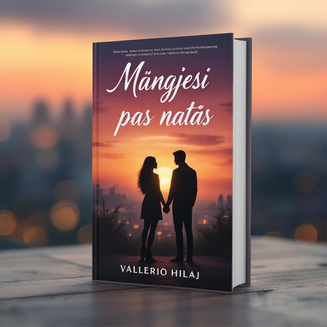 The cover features a silhouette of a couple standing against a backdrop of a city at dawn. The colors are warm and inviting, with shades of orange and pink blending together in the sky. The couple is shown holding hands, symbolizing the connection and love shared between the characters in the book.