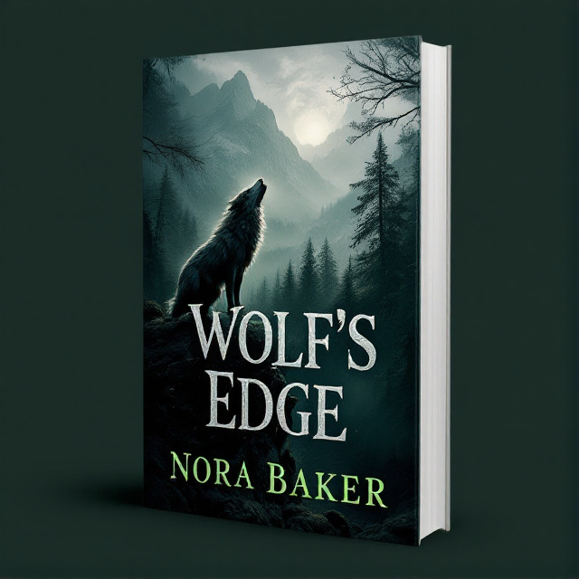 The cover depicts a large gray wolf standing on the edge of a cliff, howling towards the sky. Behind the wolf, there is a dense and dark forest, with tall trees and mountains in the distance. The overall tone is suspenseful and mysterious.