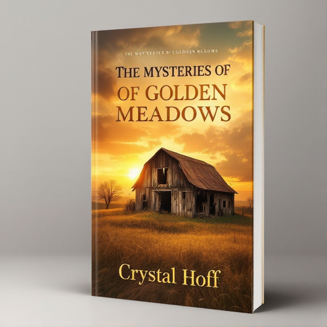 The cover features an illustration of an old barn, partially burnt with a golden sunset in the background. The barn stands as a symbol of the mysteries to be solved within the story.