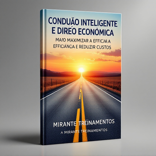 The cover features a wide, open road leading towards a beautiful sunset on the horizon. The road symbolizes the journey of smart driving and economical driving, while the sunset represents the rewards and benefits of these practices. The image creates a sense of motivation, satisfaction, and a desire to learn more about the topic.