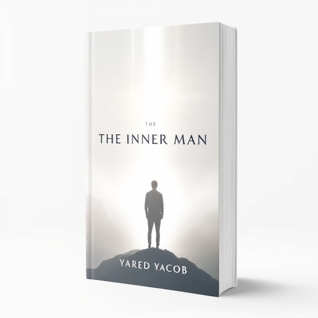 The cover features a bright white background with a glowing light emanating from the center. In the foreground, there is a silhouette of a man, standing tall and reaching towards the light above him. The overall look is ethereal and transcendent.