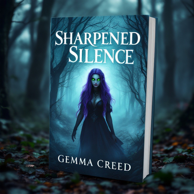 The cover features a misty forest scene with a purple-haired female elf standing in the center, surrounded by an air of mystery and danger. The mist creates a sense of anxiety and suspense, setting the tone for the book. The elf is portrayed with light green eyes, emphasizing her otherworldly nature and hinting at her unique abilities.