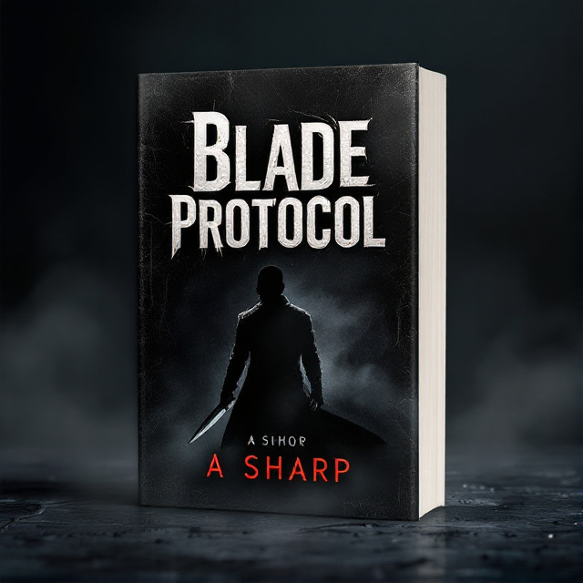A dark and gritty background with a silhouette of a person holding a blade, surrounded by a mysterious fog.