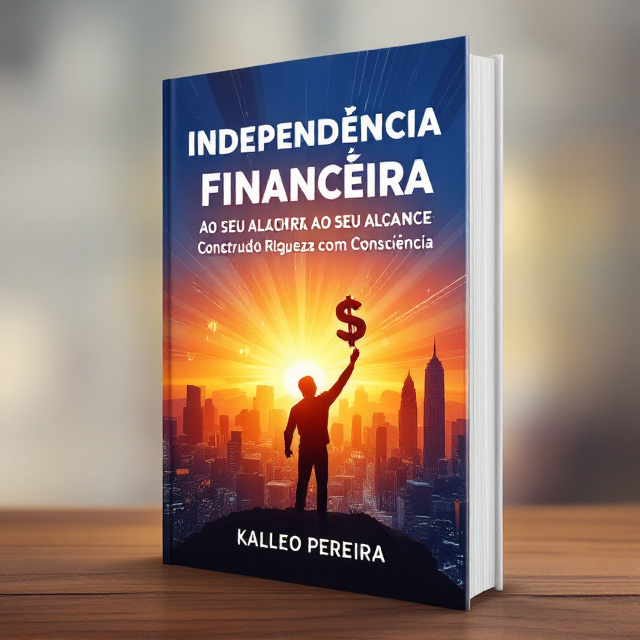 The cover features a vibrant and dynamic background image of a city skyline at sunset, symbolizing progress, opportunity, and financial growth. In the foreground, there is a prominent illustration of a person holding a dollar sign, representing the attainment of wealth and financial independence. The image is overlaid with translucent rays of light, creating a sense of energy and inspiration.