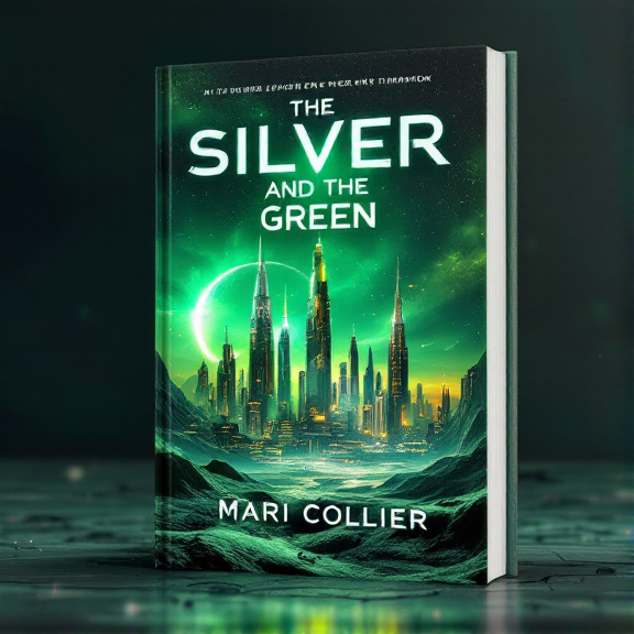 The cover features a futuristic cityscape on an alien planet, with tall neon structures reaching into a vibrant green sky. The planet surface is depicted with intricate details, giving a sense of adventure and exploration.