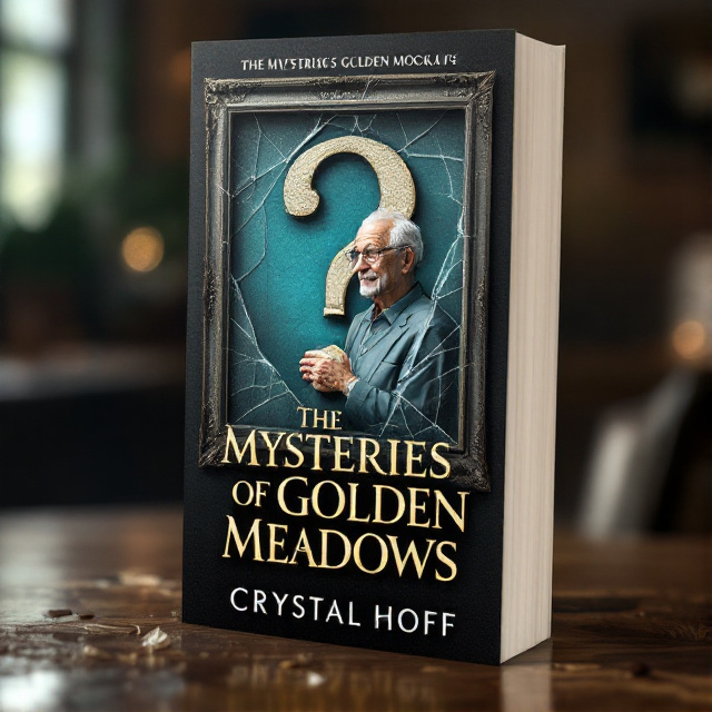 The cover features a broken picture frame, symbolizing the mysteries the characters are trying to solve. In the frame, there is an illustration of an elderly man, representing the nursing home setting. Above the frame, there is a large question mark, creating intrigue for the reader.