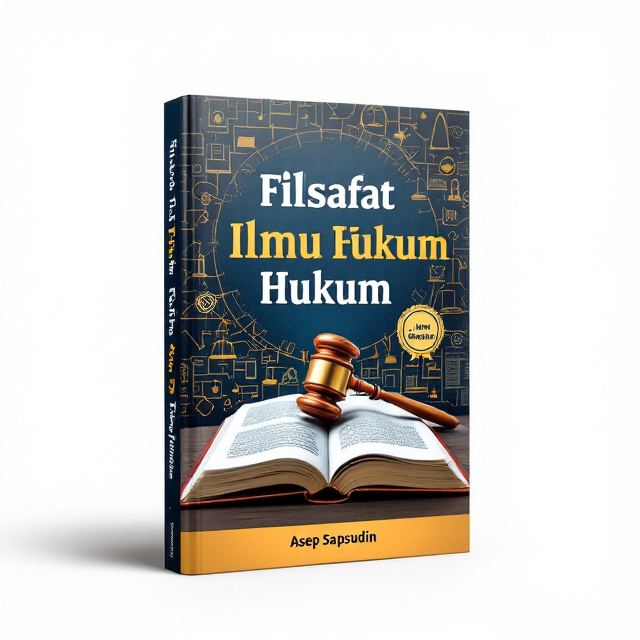 The cover features an open book with a gavel resting on top, symbolizing the combination of law and knowledge. The background showcases an abstract representation of legal documents and symbols, creating a sense of depth and complexity. The color palette consists of a mix of deep blue and golden hues, representing wisdom and authority.