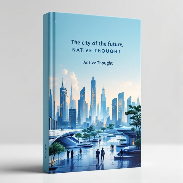 The cover features a futuristic cityscape with sleek, modern buildings that reflect the advanced technology and progress of the city. In the foreground, there are people going about their daily lives, showcasing the human element amidst the technological advancements.