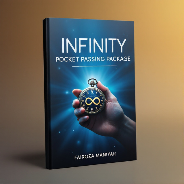 The cover features a close-up image of a hand holding a pocket watch, with an infinity symbol engraved on the watch face. The background is a gradient of deep blue and lighter blue, representing the vastness of knowledge. Rays of light emanate from the watch, symbolizing the journey of learning and success.