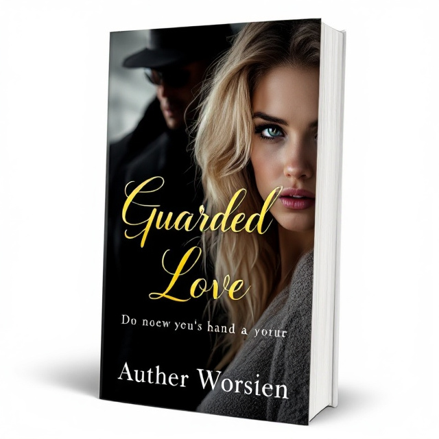 The cover features a close-up image of a blonde girl with a serious expression, looking over her shoulder. In the background, a shadowy figure of a bodyguard is seen, creating a sense of protection and intrigue.