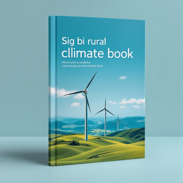 The cover features a close-up image of a wind turbine against a backdrop of rolling hills and a clear blue sky. The turbine is positioned diagonally across the cover, creating a sense of movement and energy. The color palette is predominantly green and blue, representing nature and sustainability.