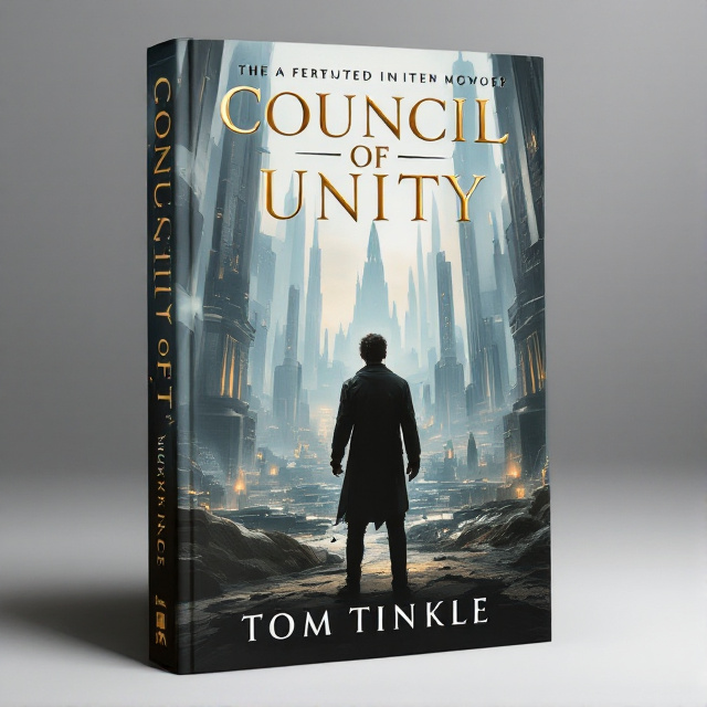 The cover features a large, sprawling cityscape with towering metal spires reaching towards the sky. In the foreground, a young man is depicted, looking broken and defeated, symbolizing the challenges he faces. The overall style is fantastical and awe-inspiring, with a sense of mystery and intrigue.