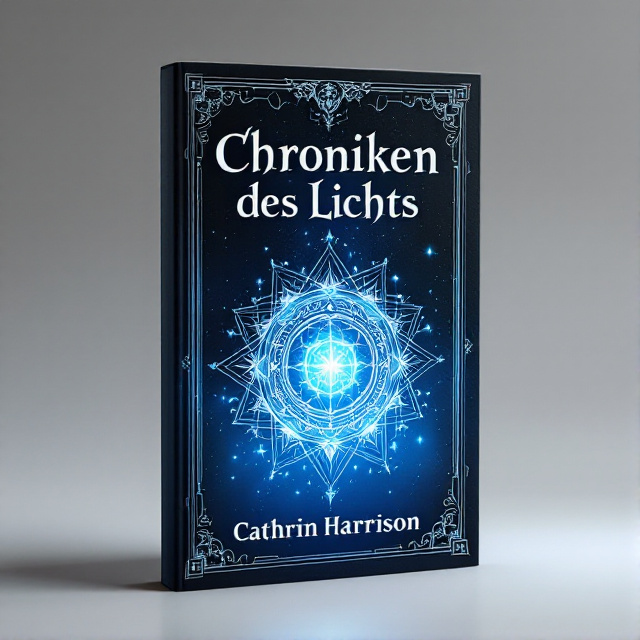 The cover features a mystical amulet at the center, emitting a soft blue light that casts shadows around it. The amulet is surrounded by intricate patterns and symbols, giving it an ethereal and mysterious appearance.