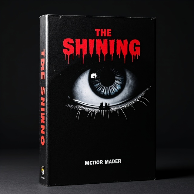 The cover features a close-up of a single, menacing eye against a black background. The eye reflects the image of a spooky mansion, conveying a sense of darkness and mystery.