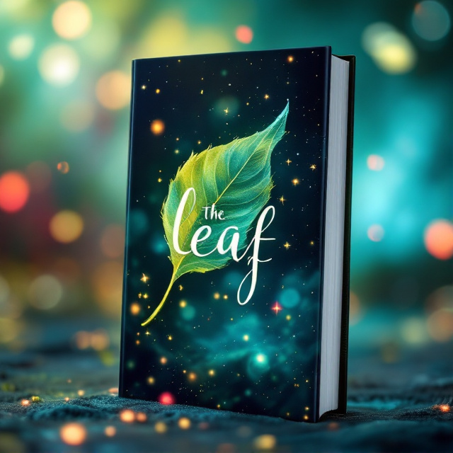 The cover features a close-up of a wind-blown leaf, suspended in mid-air. The background is a magical landscape with swirling colors and ethereal elements. The leaf is illuminated, and there is a subtle glow around it.