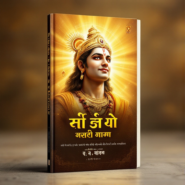 The cover features a powerful image of Lord Rama, with a bright golden backdrop symbolizing success and achievement. Lord Rama is depicted in a confident and dynamic pose, surrounded by rays of light, representing motivation and inspiration.