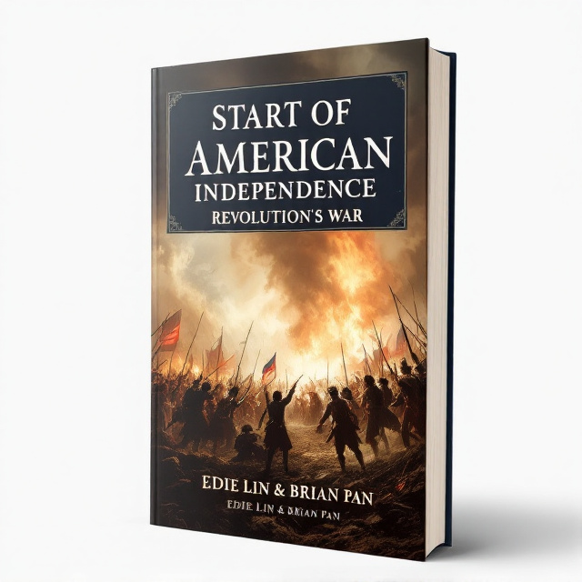 The cover features a bold, realistic image of a Revolutionary War battle scene, capturing the essence of the historic event. The image is presented in a 43 aspect ratio, encompassing the majority of the cover space.