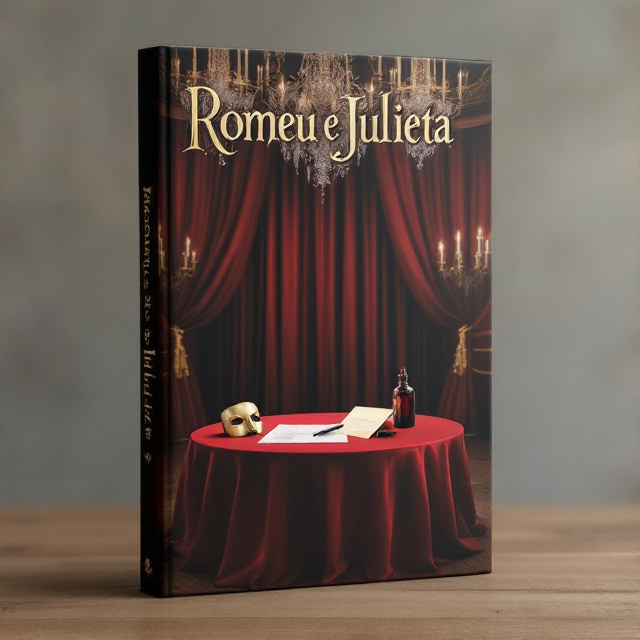 The cover features a grand ballroom with sparkling chandeliers and a dramatic red curtain backdrop. In the center of the room, there is a coffee table covered with a red tablecloth. On top of the table, a golden ball mask is placed next to a contract paper, and a small bottle of poison sits nearby.