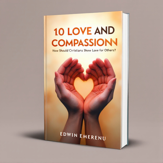 The cover features a warm and inviting background with an image of a heart made up of hands, symbolizing love and compassion. The title is prominently displayed at the top, with the author's name below it. The overall design is clean and simple, allowing the main elements to stand out.