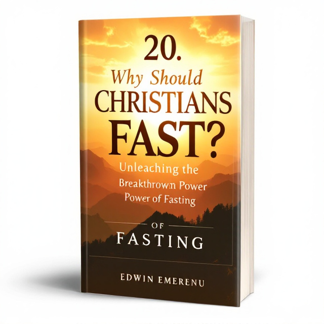 The cover features a stunning image of a golden sunrise over a mountain range, symbolizing the breakthrough power of fasting. The title is displayed prominently in bold, elegant typography, with the author's name positioned below in a smaller, yet still easily readable font.