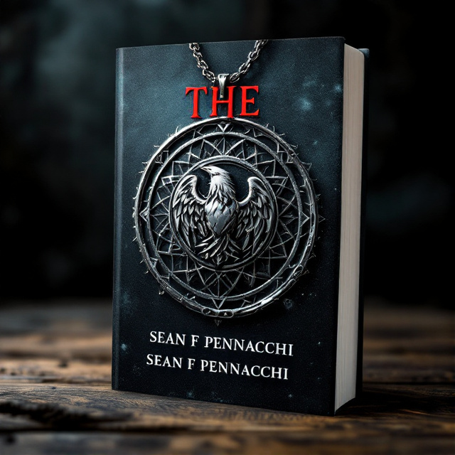 The cover features a dark and mysterious background with a silver pendant of a mockinglark as the central element. The pendant is intricately designed, showcasing the occult theme of the book. The pendant is placed slightly off-center to create visual interest and draw the viewer's attention.