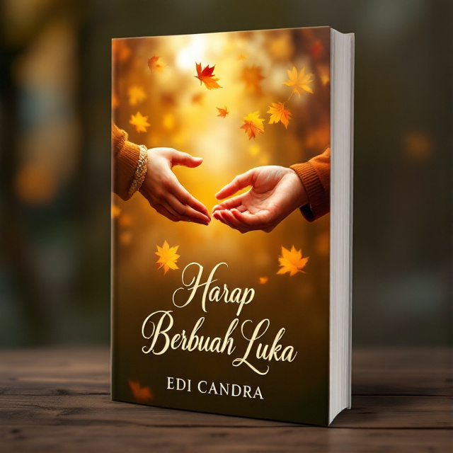 The cover features a close-up image of two hands reaching out towards each other, symbolizing the longing for love. The hands are surrounded by falling autumn leaves, conveying the idea of love that is unrequited and eventually turns into pain. The colors used are primarily shades of brown and orange, giving the cover a warm and melancholic feel.