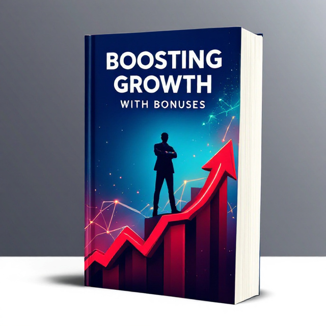A striking silhouette of a business professional confidently standing atop an upward-pointing arrow, symbolizing growth and success. The background is a gradient of dynamic blues and rich reds, suggesting movement and ambition.