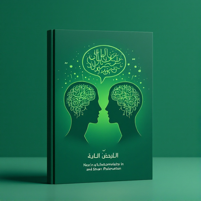 A symbolic illustration of two silhouettes facing each other, brimming with intricate neural patterns to represent quick thinking and smart communication. Behind them, green waves emerging from an abstract dialogue bubble hover between them, symbolizing the dynamic exchange and relationship interaction. The background is a deep, rich shade of green, signifying growth and harmony.