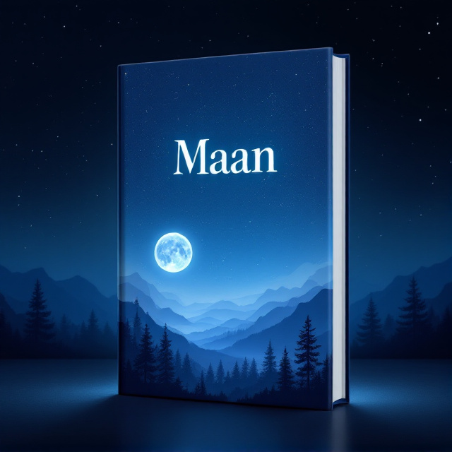 A serene, expansive night sky with a large, ethereal moon casting a soft glow. Silhouettes of trees and mountains in the foreground, evoking a sense of nature and belonging. Subtle, flowing lines weave through the landscape, representing the interconnectedness of mind, soul, and environment. Minimalistic elements suggest clarity and thoughtfulness.