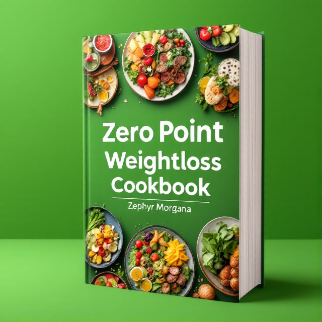 A vibrant green background with high-definition images of plates showcasing a variety of colorful, healthy dishes. The plates are arranged in a harmonious, circular pattern, with the title and author's name placed centrally in between.