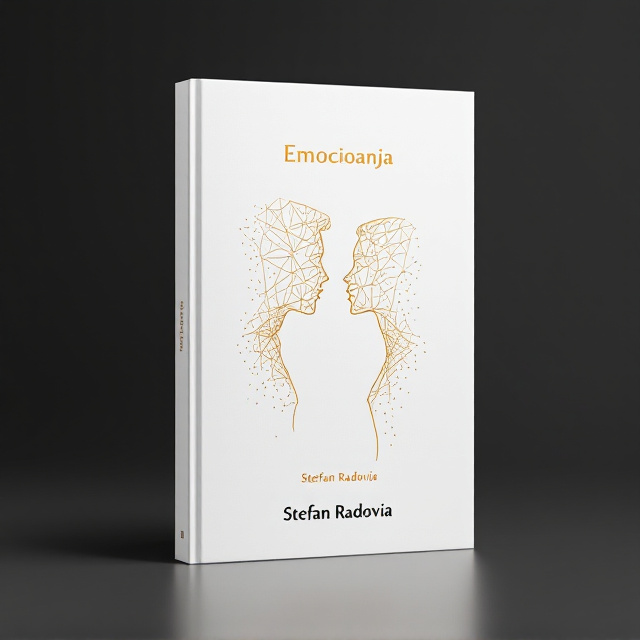 The cover features a pure white background to evoke a sense of elegance and minimalism. Centered on the cover, a single continuous gold line artfully illustrates a silhouette of a man and a woman. They face each other, with a heart delicately suspended between their outstretched hands, symbolizing attraction and emotional connection. The gold line, shimmering subtly against the white backdrop, resonates with mystery and sophistication, perfectly capturing the essence of emotional gravity and quantum possibility.
