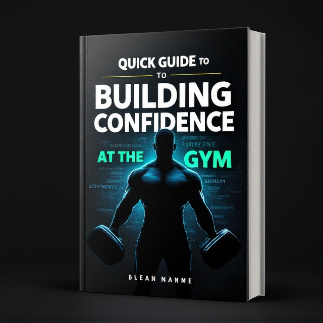 A powerful image of a muscular silhouette lifting dumbbells, set against a solid black background. The silhouette is highlighted with a gradient of vibrant colors like electric blue and neon green, creating a high-energy feel. Motivational words such as "Strength" and "Confidence" are subtly embossed in the background.