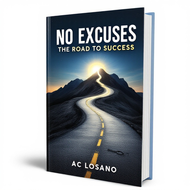 The cover features a winding road leading up to a bright, shining peak signifying success. On the side of the road, there are discarded clocks and chains symbolizing the breaking free from procrastination. The background is a gradient sky transitioning from night to dawn.