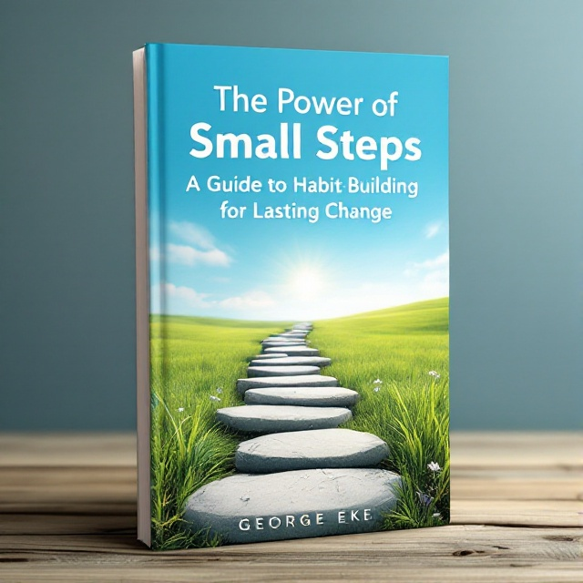 A clear and gentle pathway made of stones leading upwards, surrounded by nature elements such as green grass and small plants. The background transitions from a bright blue sky at the top to a gentle grassy green at the bottom, symbolizing the horizon. The pathway subtly draws the reader's eyes toward the sky, indicating growth and progress.