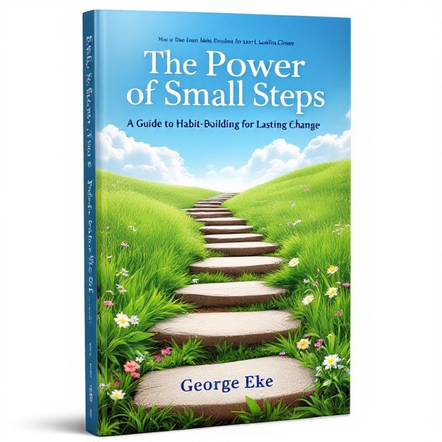 A serene pathway winding upward, composed of stepping stones and lush greenery on either side, leading to a bright blue sky with gentle clouds. Delicate flowers and leaves grow along the sides of the path, creating a natural, hopeful atmosphere. The background transitions smoothly from the vibrant greens of the grass to the calming blues of the sky.