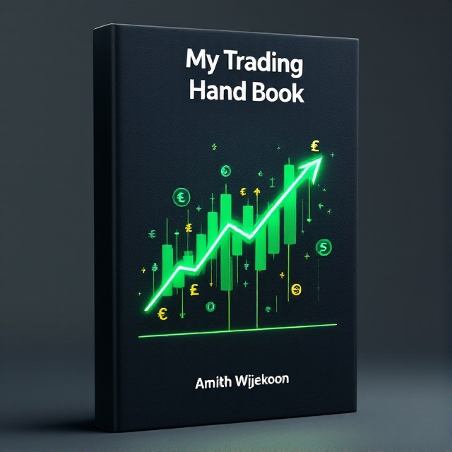The cover features an upward trending candlestick chart graph overlaid on a dark, textured background representing financial markets. In the center, highlighted with a neon green hue, are various currency symbols. The background transitions from a darker shade at the top to a lighter shade at the bottom to symbolize growth.