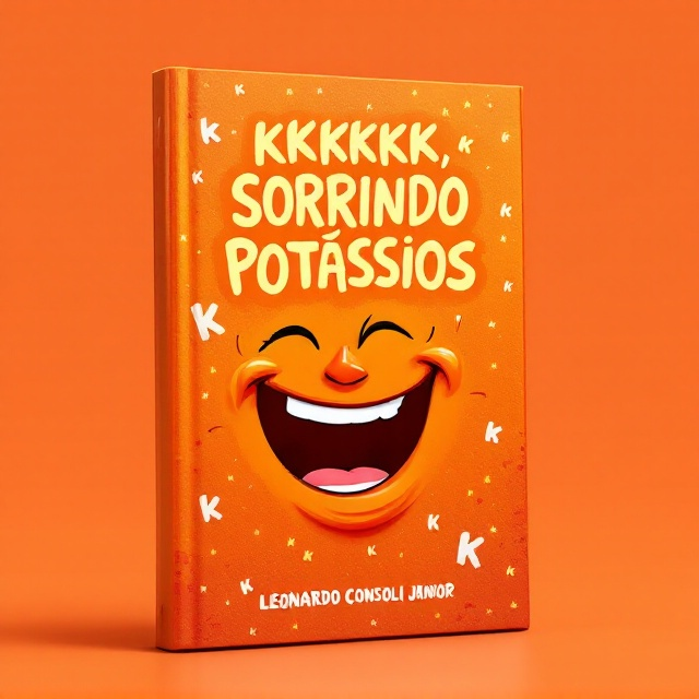 A bright and lively cover featuring a large, exaggerated laugh (illustrated mouth wide open) at the center with cartoonish guffaws and laughter lines radiating outward. Background filled with small, whimsical potassium symbols (K) scattered around, adding a playful science twist.