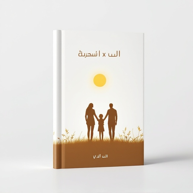 The cover features a serene white background emphasizing tranquility. Positioned slightly left of center, a small warm sun in hues of soft yellow and orange sits at the top, casting gentle rays. Below, the silhouette of a family trio - a child held lovingly between two parents - moves with extended arms towards the sun. Subtle motion lines grace their figures, suggesting forward motion and progress.