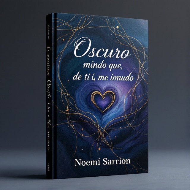 A background of deep, swirling blues and purples, representing the depths of the soul and emotional currents. Intertwined with soft, flowing lines of gold, symbolizing threads of love and creativity. A subtle image of a heart, not fully detailed or obvious, is nestled within the layers, adding an emotional depth.