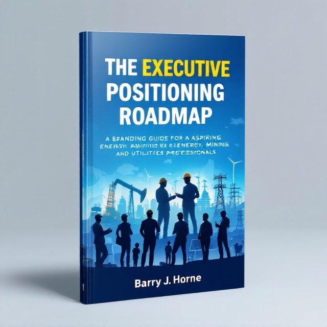 The cover showcases a dynamic scene where a diverse group of professionals—clad in business attire and safety gear—are engaged in the discussion. They are set against a backdrop comprising silhouetted images of varied energy and infrastructure elements like a mine, an oil rig, a wind turbine, a solar panel farm, and pylons for electricity and gas infrastructure. The color scheme is predominantly blue, evoking a sense of professionalism and stability. The sky in the background gradually transitions from bright to darker shades, symbolizing the balance between innovation and established expertise.