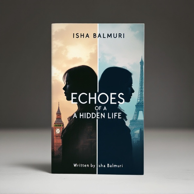The cover features the iconic landmarks of Big Ben and the Eiffel Tower in the background, separated by a subtle line running vertically in the center. On the left half, a shadow of a girl with Big Ben behind her is presented, while on the right half, another girl's shadow with the Eiffel Tower rises in the background. Both girls are facing back-to-back, giving a sense of distance and disconnection.