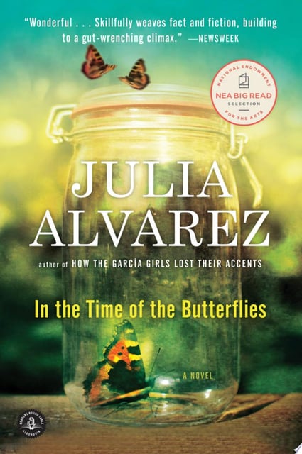 The cover features a transparent jar containing a butterfly, set against a blurred, green background, giving an ethereal and nostalgic feel.