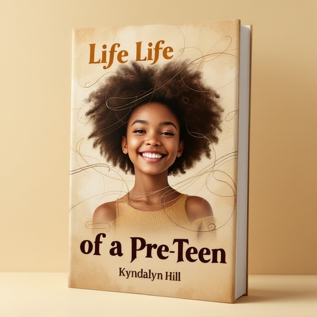A young Black girl with an afro stands at the center of the cover, smiling softly, her expression reflecting a mix of emotions like happiness, sadness, anger, and stress. Around her, the wind is depicted with soft, swirling lines, symbolizing the various emotions swirling around her. The background is predominantly beige with a subtle texture, giving it an inviting yet contemplative feel.