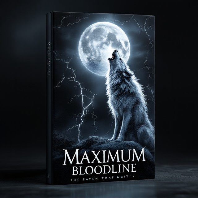The cover features a CGI-rendered silver werewolf caught in a dramatic, dynamic pose as it howls at a bright, luminescent moon. Lightning bolts elegantly streak across a stormy sky backdrop, adding to the charged atmosphere and the sense of anger and intensity. The scene is rendered in deep, dark shades of black, contrasting beautifully with the silver of the werewolf and the electric energy of the lightning.