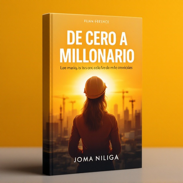 The cover features an inspiring image of a construction site at sunrise, symbolizing new beginnings and opportunities. In the foreground, a silhouette of a confident woman in a hard hat gazes toward the rising sun, embodying empowerment and ambition. The background shows cranes and buildings, faded into a warm yellow caterpillar hue, emphasizing growth and construction.