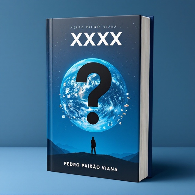 The cover features a large, detailed illustration of planet Earth set against a deep blue sky. At the center of the planet, there's a bold black question mark. To the right, a silhouette of a man stands, surrounded by a thought bubble filled with small illustrations of various collectible items, representing different facets of personal growth and reflection. The overall style is modern and thought-provoking, using clean lines and a sense of space.