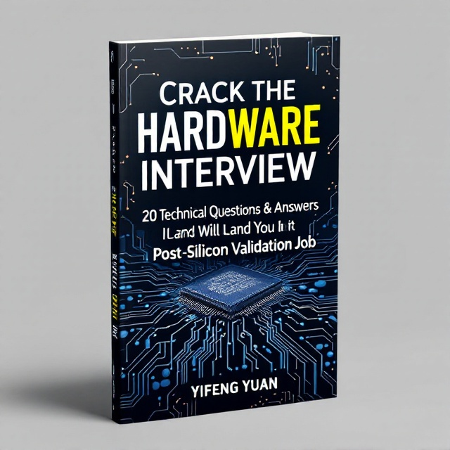 A close-up image of a semiconductor device or integrated circuit in the background, tinted with a subtle blue-grey hue for a dark, sophisticated look. Superimposed over the image, a circuit board pattern in a lighter shade creates a sense of complexity and depth. The title is positioned centrally with a bold, contrasting color to make it stand out. The subtitle is placed below the title in a smaller size, illustrating hand-illustrated elements. Author's name is positioned at the bottom, accentuating professionalism.