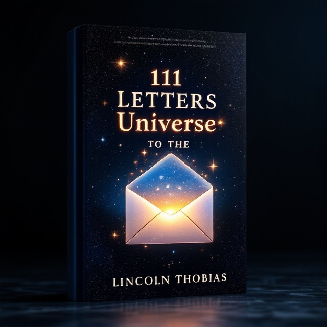 At the center of the cover is an open envelope floating at a slight angle, with glowing, ethereal letters emerging from it, transforming into delicate stars as they rise. Behind the envelope, there's a gentle halo-like glow resembling a full moon. The expansive background features a rich, starry night sky with hints of constellations, transitioning from deep navy to black.