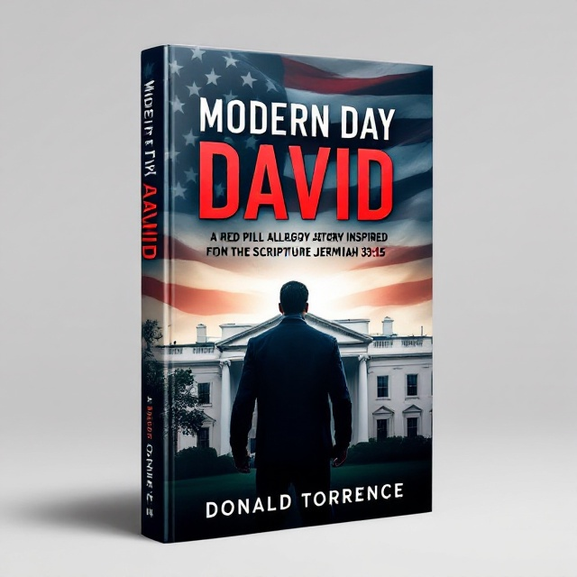 The cover features an intense scene where a silhouette of a determined man stands with his back facing the reader, centered in front of the majestic White House. The building's iconic pillars are partially visible, invoking a sense of political drama. Above, a faded American flag waves in the breeze, its stripes and stars merging into a dark sky symbolizing the nation's challenges. The colors red and blue dominate, representing struggle and peace. Hints of corruption are illustrated by a shadowy politician figure on the left, partially transparent, symbolizing their hidden agendas.